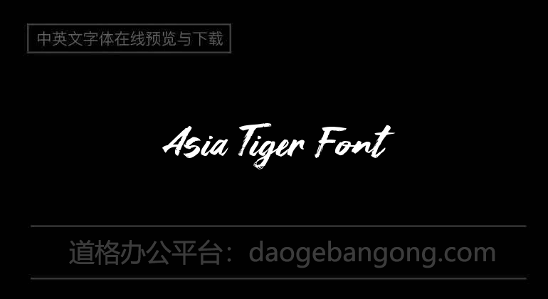 Asia Tiger Font