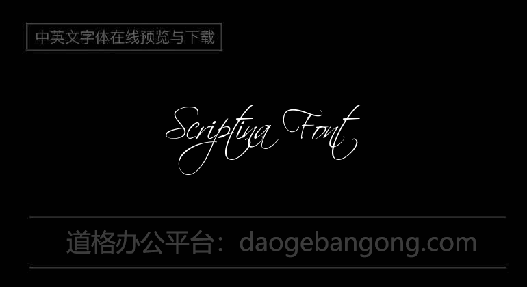 Sriptina Font Scriptina Font字体-英文字体免费字体下载在线转换-道格办公