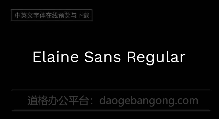 Elaine Sans Regular