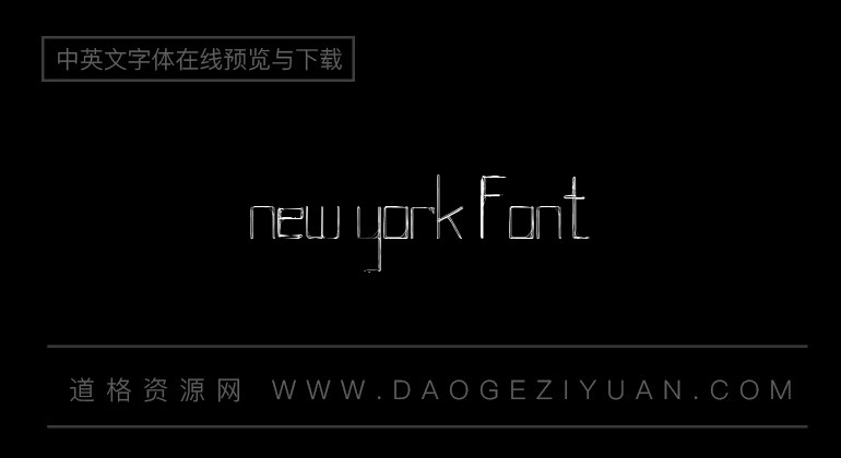 NEW YORK Font