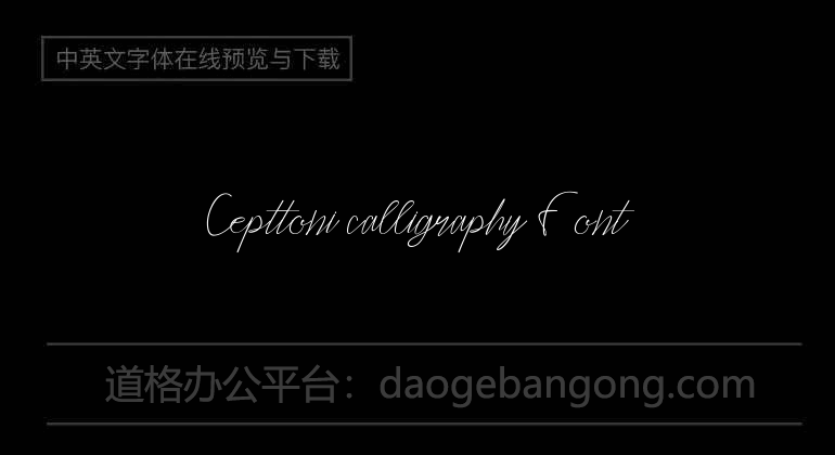 Cepttoni calligraphy Font