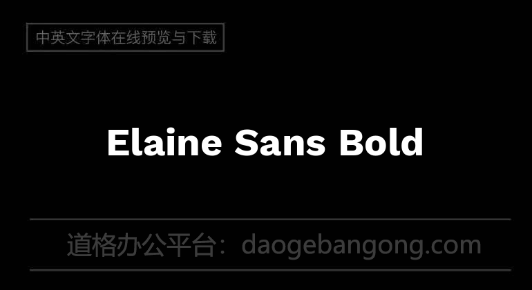 Elaine Sans Bold