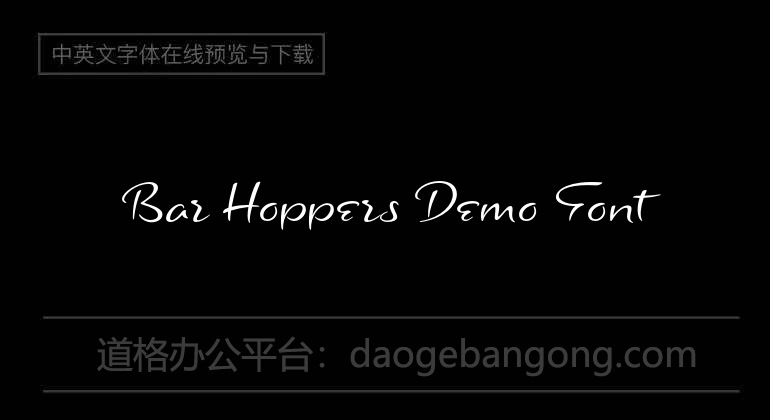 Bar Hoppers Demo Font