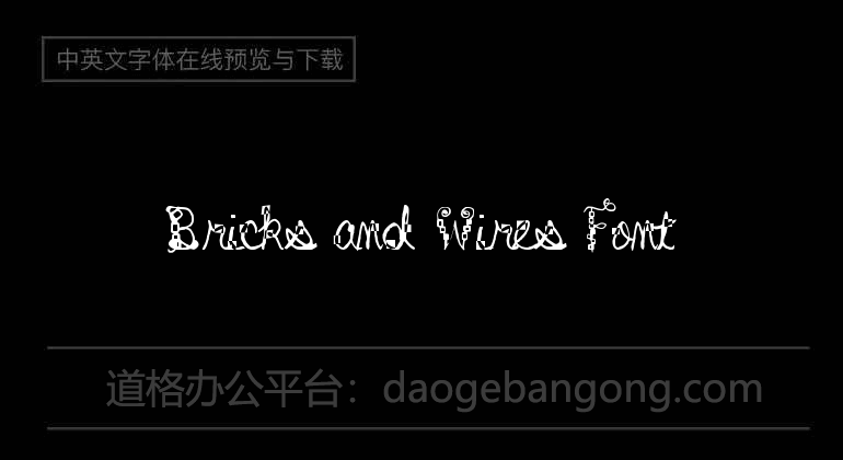 Bricks and Wires Font