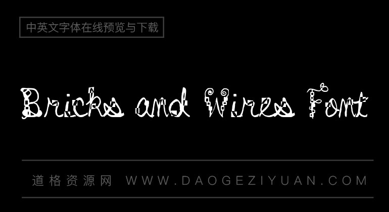 Bricks and Wires Font