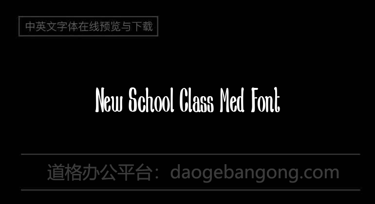 New School Class Med Font