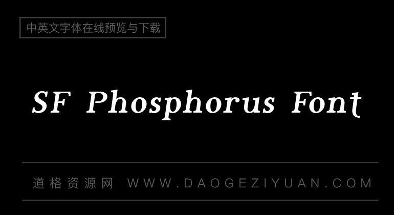 SF Phosphorus Font