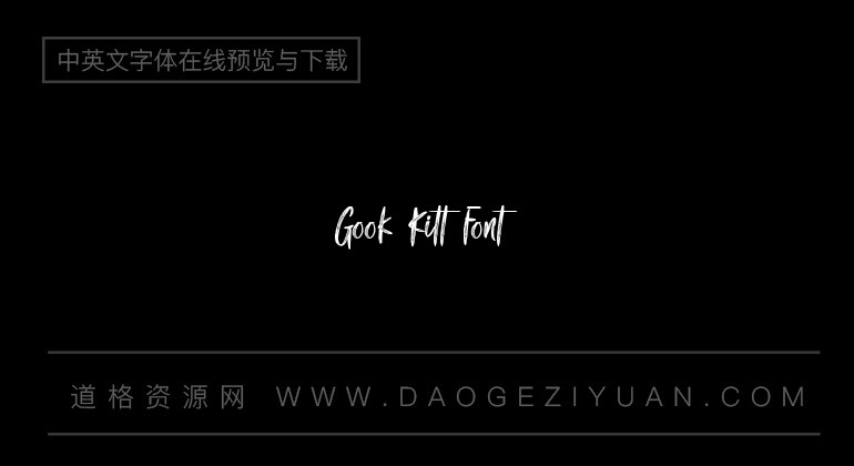 Gook Kitt Font