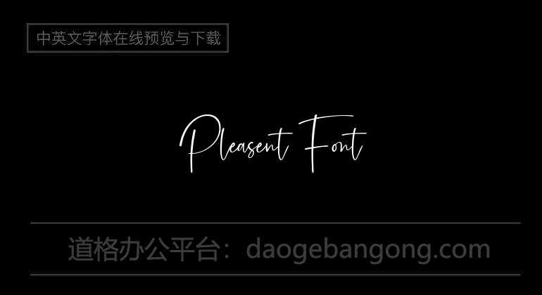 Pleasent Font