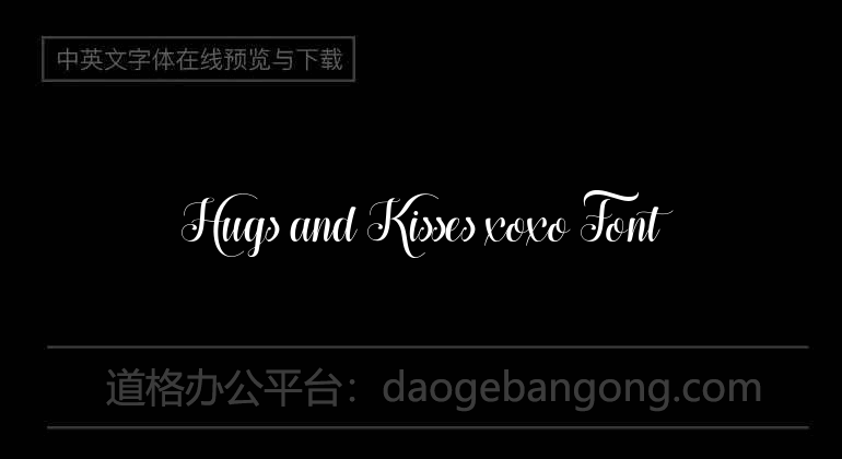 Hugs and Kisses xoxo Font