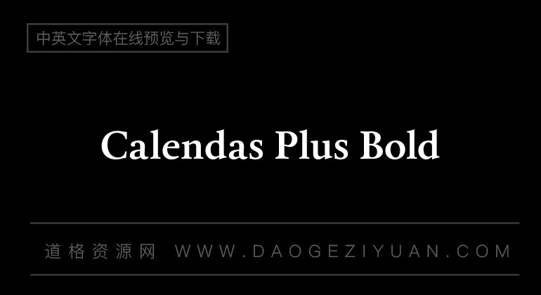 Calendas Plus Bold