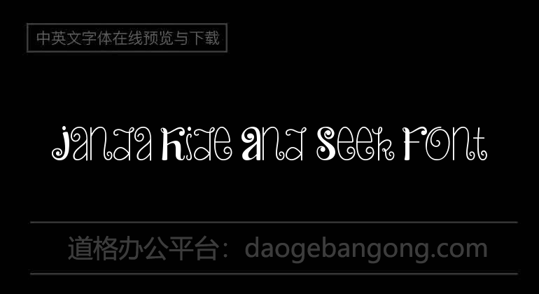 Janda Hide And Seek Font