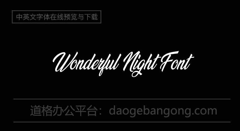 Wonderful Night Font