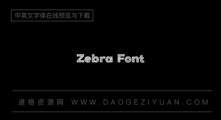 Zebra Font
