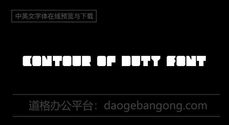 Contour of Duty Font