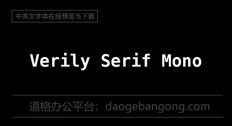 Verily Serif Mono