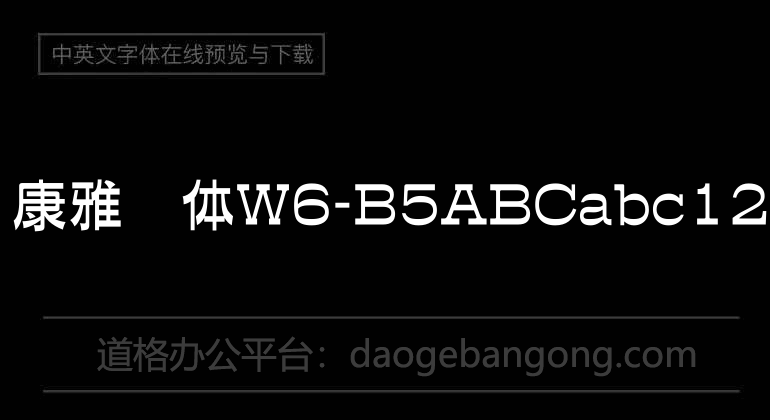 华康雅艺体W6-B5