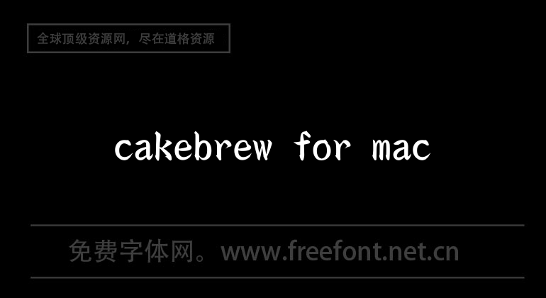 cakebrew for mac