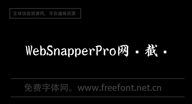 WebSnapperPro網頁截圖