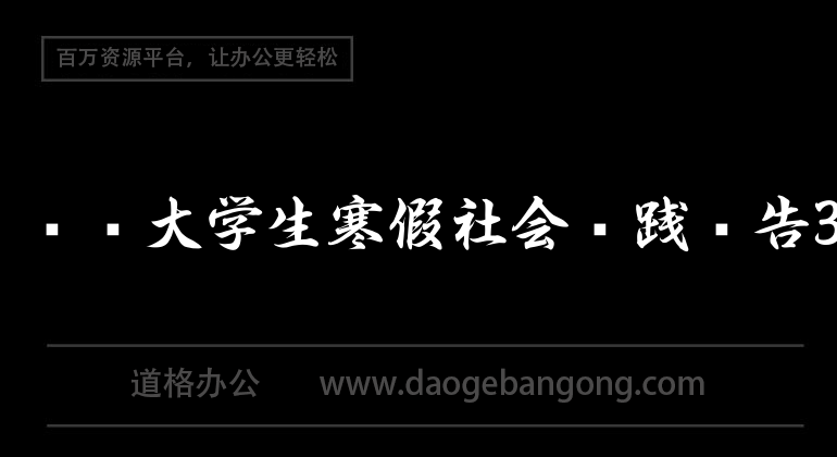 會計專業大學生寒假社會實務報告3000