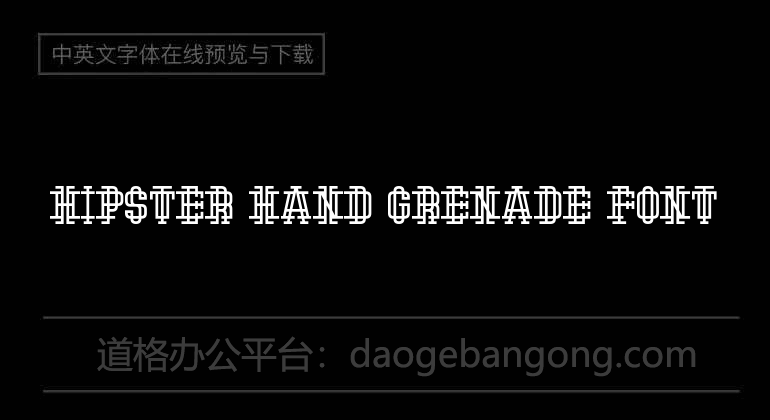 Hipster Hand Grenade Font
