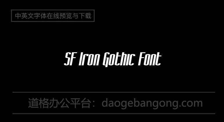 SF Iron Gothic Font