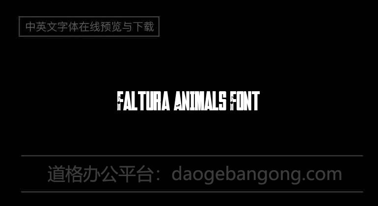 Faltura Animals Font