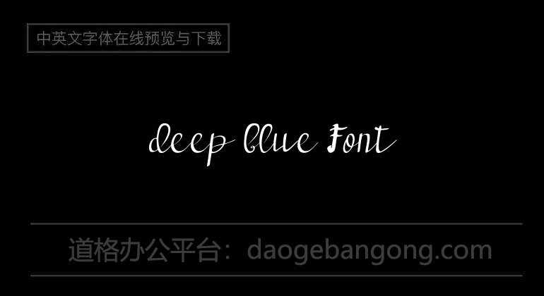 deep blue Font
