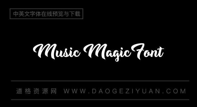 Music Magic Font