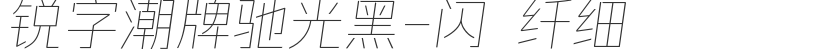 銳字潮牌馳光黑-閃 纖細