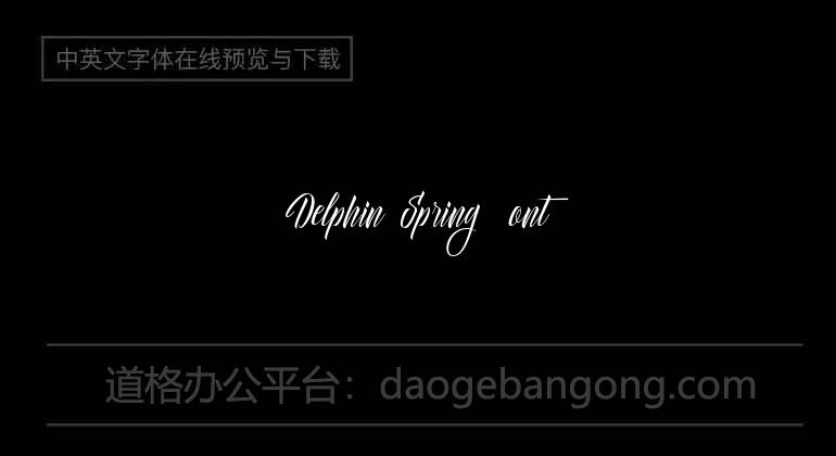 Delphin Spring Font