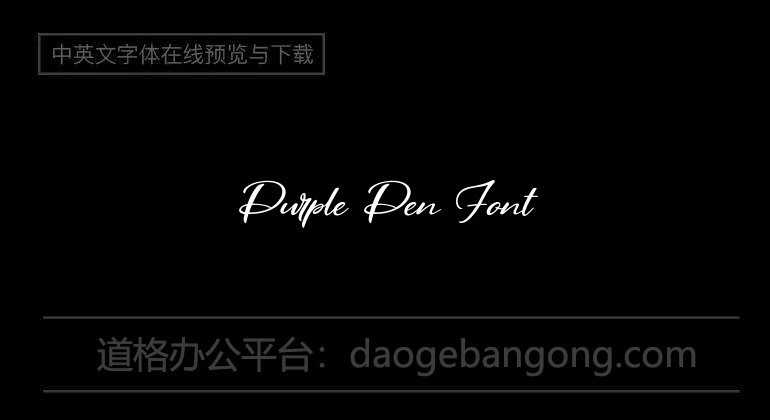 Purple Pen Font