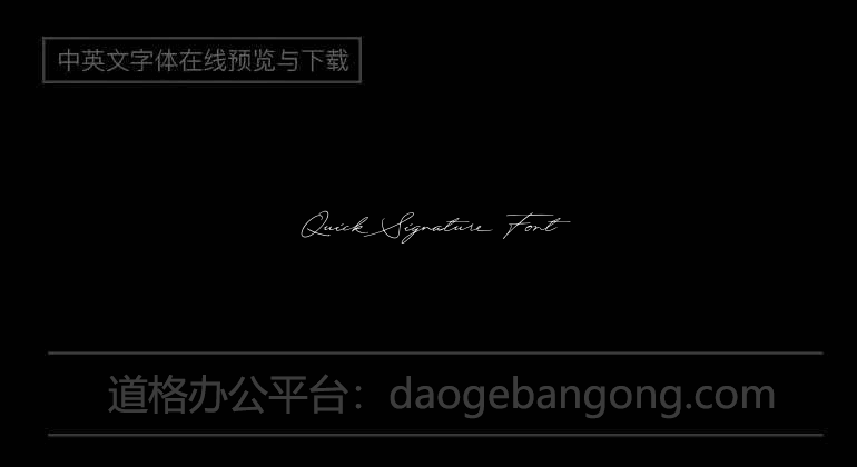 Quick Signature Font