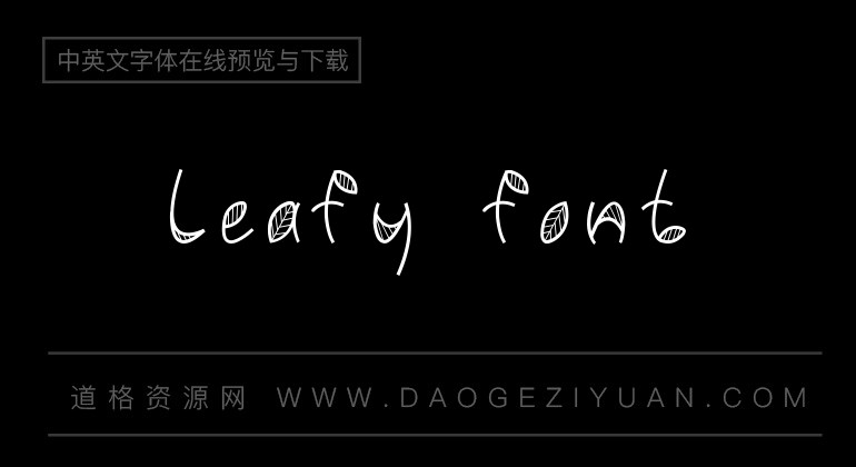 Leafy font