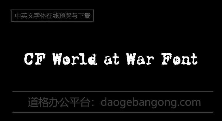 CF World at War Font