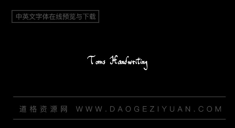 Toms Handwriting