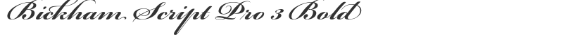 Bickham Script Pro 3 Bold