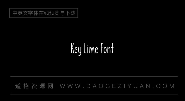 Key Lime Font
