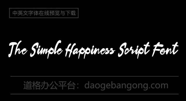 The Simple Happiness Script Font