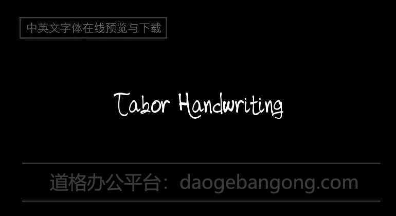 Tabor Handwriting