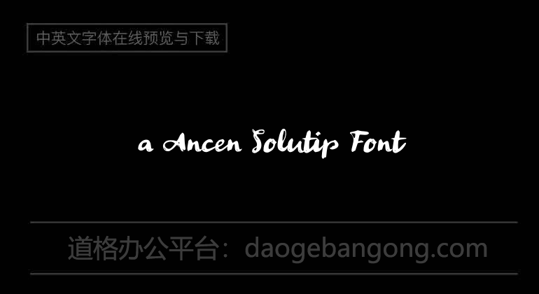 a Ancen Solutip Font