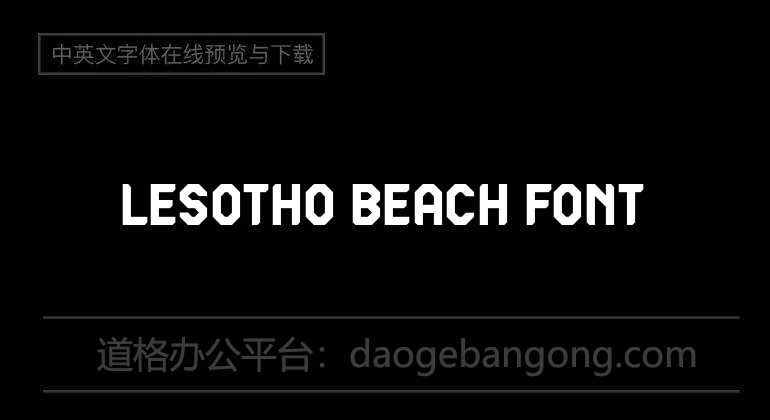 Lesotho Beach Font