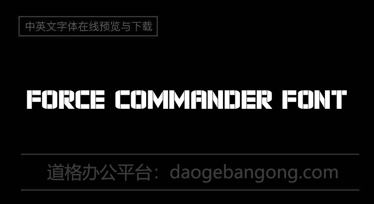 Force Commander Font