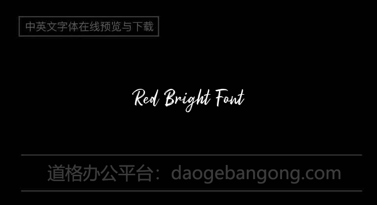 Red Bright Font