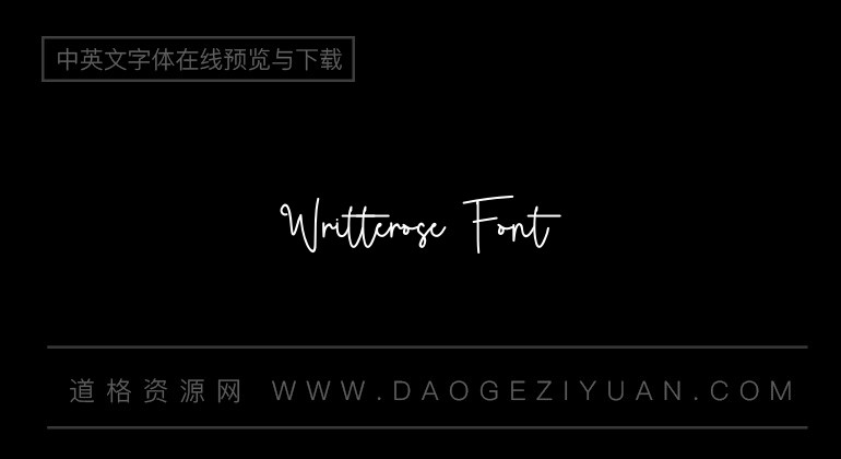 Writterose Font