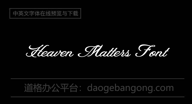 Heaven Matters Font