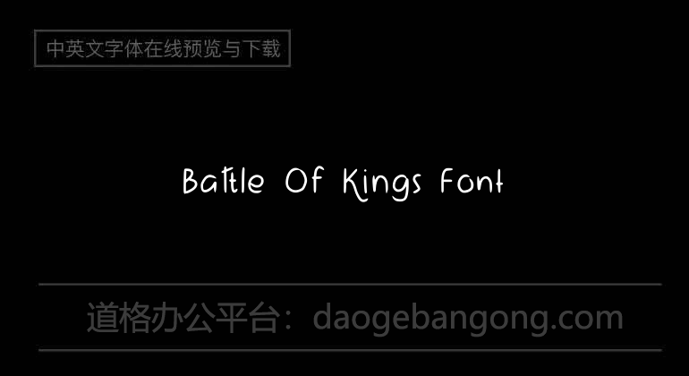 Battle Of Kings Font