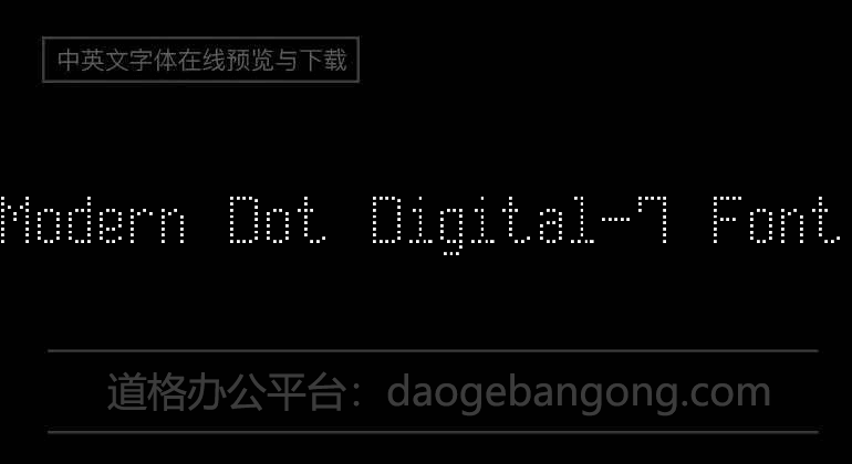 Modern Dot Digital-7 Font