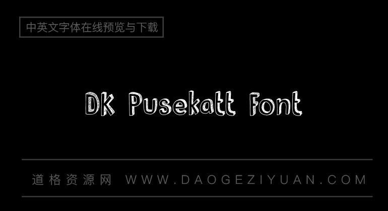 DK Pusekatt Font