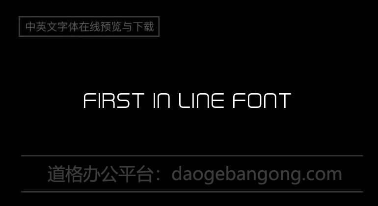 First In Line Font